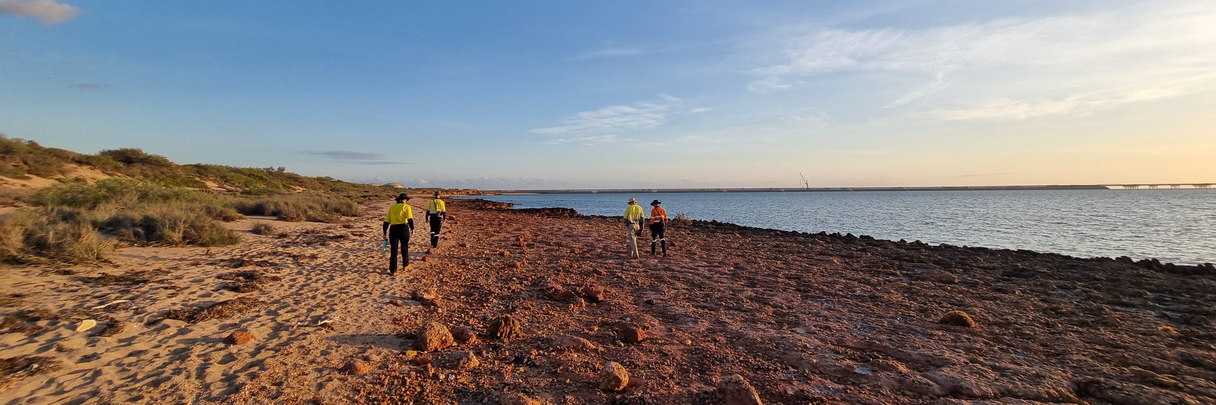 National EPA staff on beach