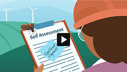 Self-assessment video screen shot image