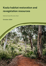 Thumbnail - title page of Koala habitat restoration and revegetation resources publication