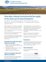 How does national environmental law apply to the natural disasters clean-up? thumbnail