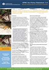 Significant impact guidelines for the endangered spot-tailed quoll Dasyurus maculatus maculatus (southeastern mainland population) and the use of 1080 thumbnail