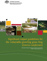 Significant impact guidelines for the vulnerable growling grass frog (Litoria raniformis) thumbnail